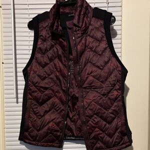 Calvin Klein Maroon Quilted Vest